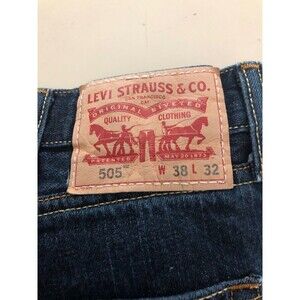 Levi's 505 Jeans Men's 38 x 32 Blue Denim Straight Leg Exc. Cond.
